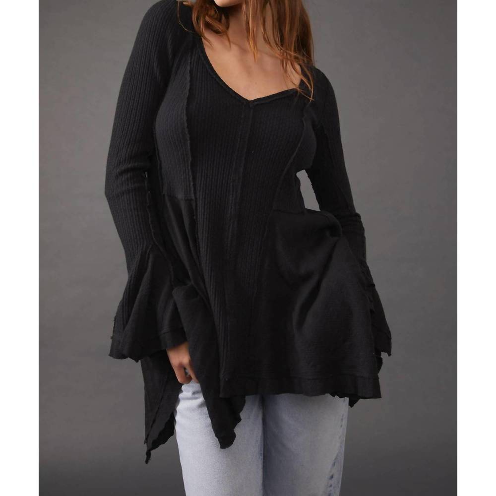 Free People Primrose Thermal Tunic - Black